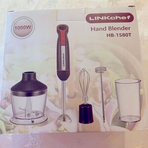 NWT Linkchef Hand Blender 1000 Watts HB-1580T Chopper Frother & More